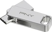 PNY Duo-Link Dual Flash Drive 128GB, USB-A 3.0/USB-C 3.0