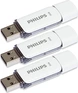 Philips Snow Edition Shadow Grey 32GB, USB-A 2.0, 3er-Pack